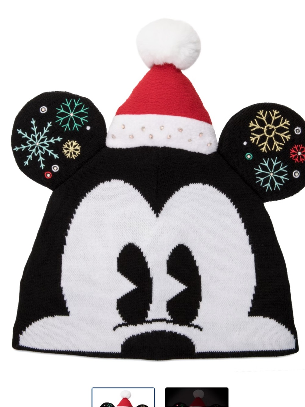 Disney store Mickey hat Christmas lights LED